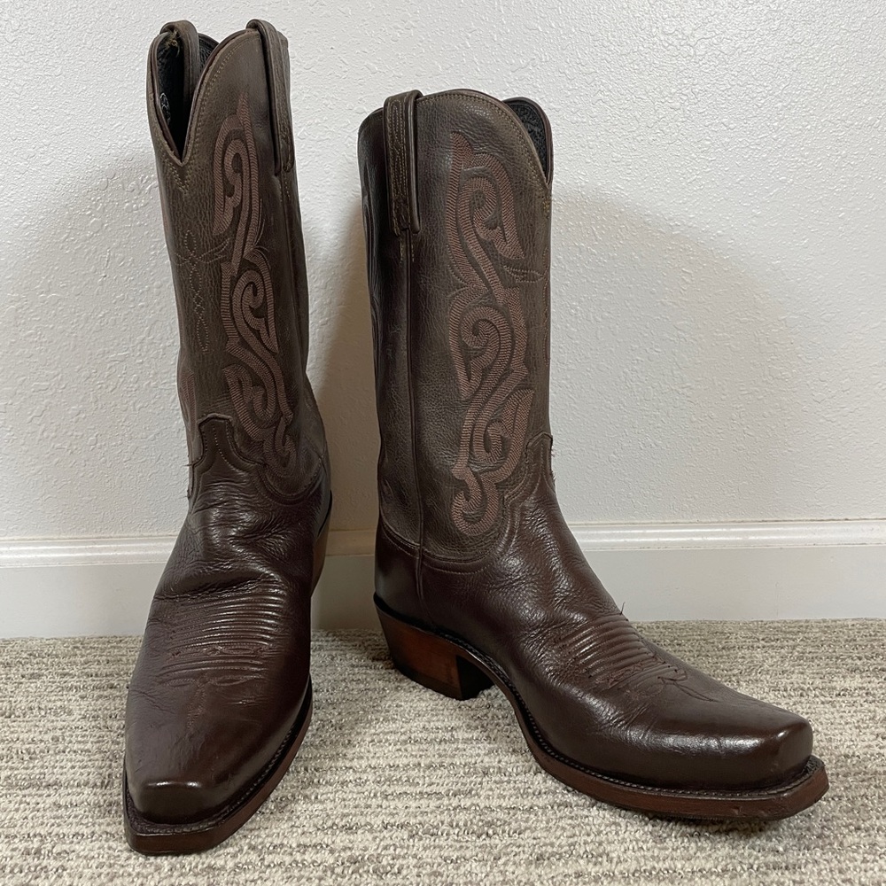 Men's Brown Leather Cowboy Boots
